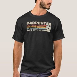 Carpenter retro voor mannen timmerman t-shirt