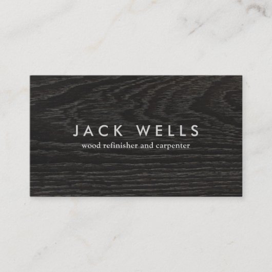 Carpenter Rustic Dark Wood Visitekaartje (Voorkant)