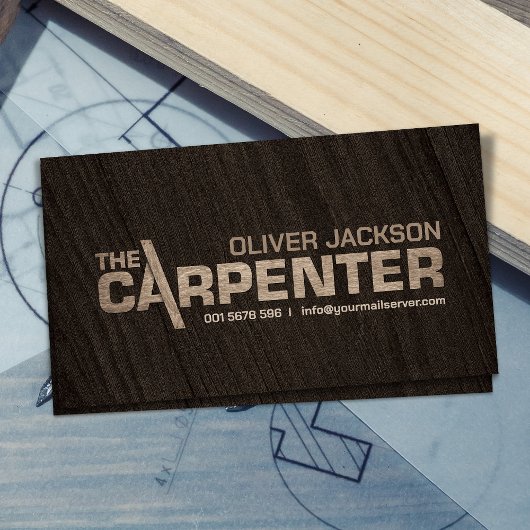 Carpenter Services coole logo-tekst Visitekaartje