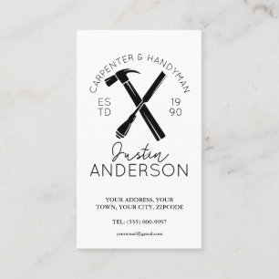 Carpenter timmerwerk diensten kleine bedrijven joi visitekaartje