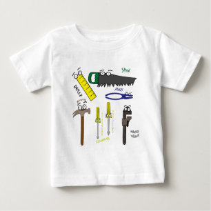 Carpenter Tools Whimsical Cartoon Art