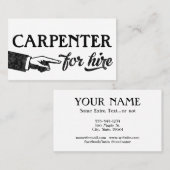 Carpenter-Visitekaartjes - Koel-Vintage Visitekaartje (Voorkant / Achterkant)