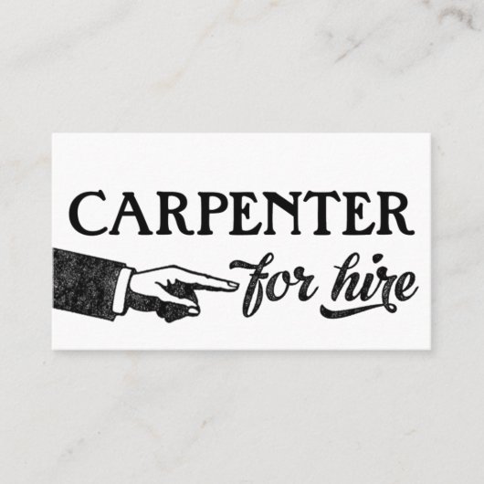 Carpenter-Visitekaartjes - Koel-Vintage Visitekaartje (Voorkant)
