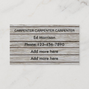 Carpenter Wood Background Visitekaartje