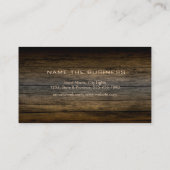 Carpenter Woodwerker Professional Tool Rustic Wood Visitekaartje (Achterkant)