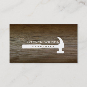 Carpenter Woodwerker Professional Tool Wood Visitekaartje