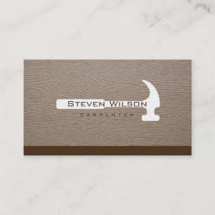 Carpenter Woodwerker Professional Tool Wood Visitekaartje