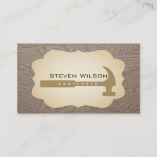 Carpenter Woodwerker Professional Tool Wood Visitekaartje