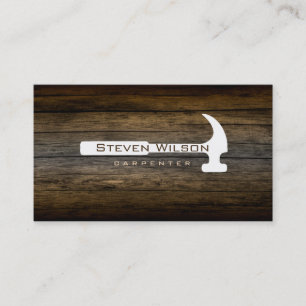 Carpenter Woodwerker Professional Tool Wood Visitekaartje