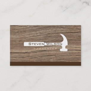 Carpenter Woodwerker Professional Tool Wood Visitekaartje