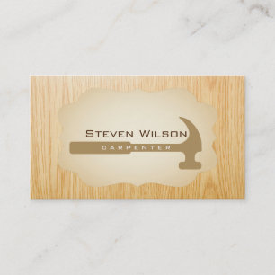 Carpenter Woodwerker Professional Tool Wood Visitekaartje
