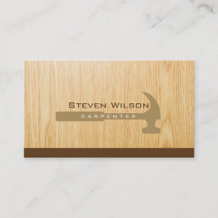 Carpenter Woodwerker Professional Tool Wood Visitekaartje