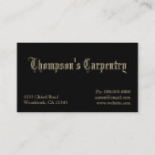 Carpenter Woodwork Visitekaartje (Achterkant)