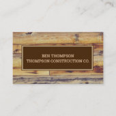 Carpenter Woodworking Wood Construction Company Visitekaartje (Voorkant)
