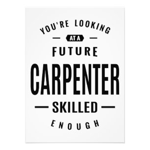 Carpenter Work Title Cadeau Foto Afdruk