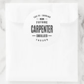 Carpenter Work Title Cadeau Ronde Sticker (Tas)