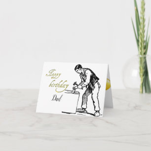 Carpenter's Birthday Gevouwen Wenskaart Kaart