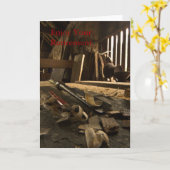 Carpenters Busy Workshop Carte de Retraite (Fleur jaune)