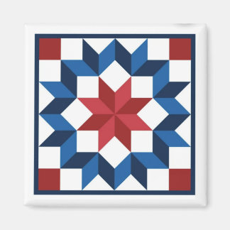 Carpenter's Star Barn Quilt Magnet Magneet
