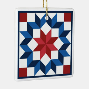 Carpenter's Star Barn Quilt Ornament