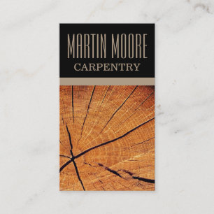 Carpentry faux hout textuur oppervlak visitekaartje