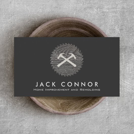 Carpentry Home Improvement Hammer en Saw Visitekaartje