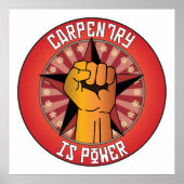 Carpentry is power poster (Voorkant)