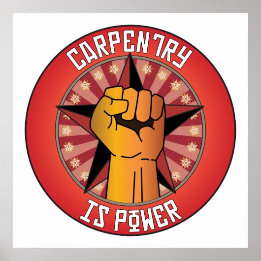 Carpentry is power poster (Voorkant)