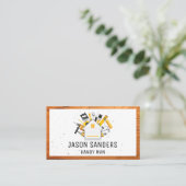 Carpentry tools en Home Icon | Lijst van hout Visitekaartje (Staand voorkant)