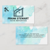 Carpentry tools en Home Icon Visitekaartje (Voorkant / Achterkant)