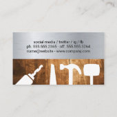 Carpentry Tools Home Logo | houtversiering Visitekaartje (Achterkant)