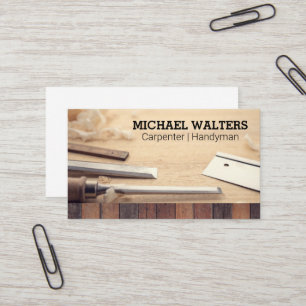 Carpentry-tools Hout Handyman Visitekaartje