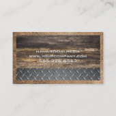 Carpentry-tools | Leder van hout Visitekaartje (Achterkant)