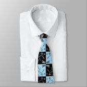 Carpentry-tools voor Blauwe en zwarte tegels Stropdas (Gebonden)