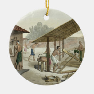 Carpentry Workshop in Kupang, Timor, bord 6 van Keramisch Ornament
