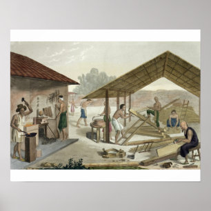 Carpentry Workshop in Kupang, Timor, bord 6 van Poster