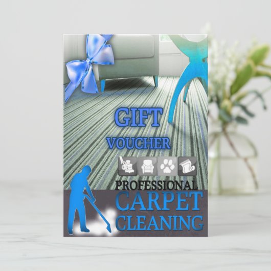 Carpet Cleaning Service Gift Voucher (Staand voorkant)
