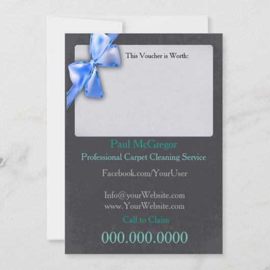 Carpet Cleaning Service Gift Voucher (Achterkant)