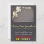 Carpet Cleaning Service Gift Voucher (Achterkant)