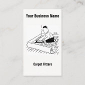 Carpet Fitting Services Cartoon Visitekaartje (Achterkant)