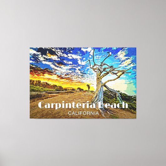 Carpinteria Beach Canvas Afdruk (Voorkant)