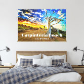 Carpinteria Beach Canvas Afdruk (Insitu (Slaapkamer))