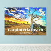 Carpinteria Beach Canvas Afdruk (Insitu (Houten vloer))