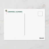 Carpinteria California Sunset Palm Trees Retro Briefkaart (Achterkant)
