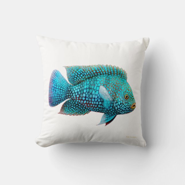 Carpintis Texas Cichlid Fish Pillow Kussen (Voorkant)