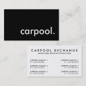 carpool. (aanpasbare kleur) visitekaartje (Voorkant / Achterkant)
