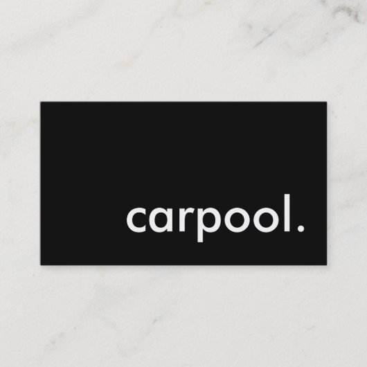 carpool. (aanpasbare kleur) visitekaartje (Voorkant)