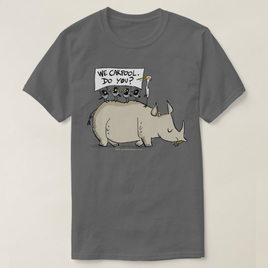 Carpooling Humor T-shirt (Design voorkant)