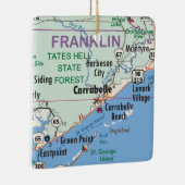 Carrabelle Florida Map Keramisch Ornament (Rechts)