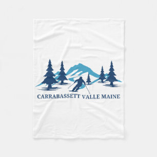 Carrabett Valley Maine Ski Resort Skien Skiër Fleece Deken